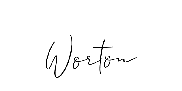 The best way (Allison_Script) to make a short signature is to pick only two or three words in your name. The name Worton include a total of six letters. For converting this name. Worton signature style 2 images and pictures png