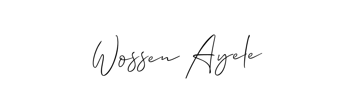 This is the best signature style for the Wossen Ayele name. Also you like these signature font (Allison_Script). Mix name signature. Wossen Ayele signature style 2 images and pictures png