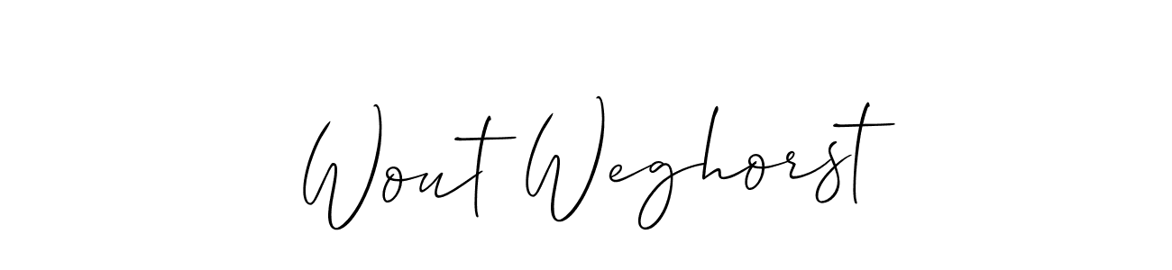 Wout Weghorst stylish signature style. Best Handwritten Sign (Allison_Script) for my name. Handwritten Signature Collection Ideas for my name Wout Weghorst. Wout Weghorst signature style 2 images and pictures png