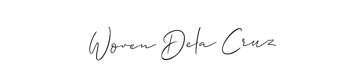 Best and Professional Signature Style for Woven Dela Cruz. Allison_Script Best Signature Style Collection. Woven Dela Cruz signature style 2 images and pictures png