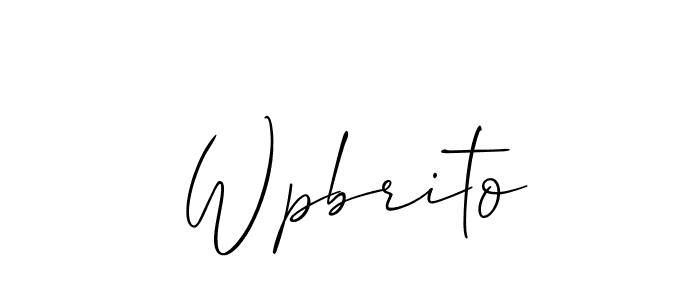 How to make Wpbrito name signature. Use Allison_Script style for creating short signs online. This is the latest handwritten sign. Wpbrito signature style 2 images and pictures png