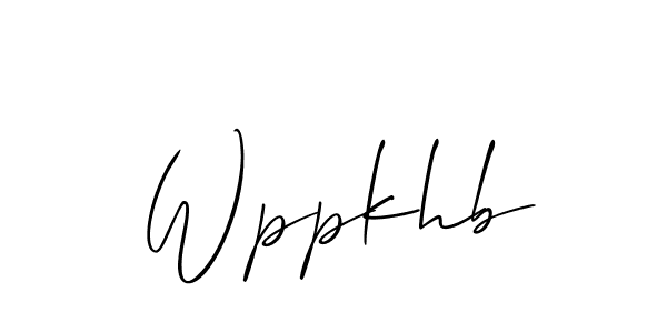 How to make Wppkhb name signature. Use Allison_Script style for creating short signs online. This is the latest handwritten sign. Wppkhb signature style 2 images and pictures png