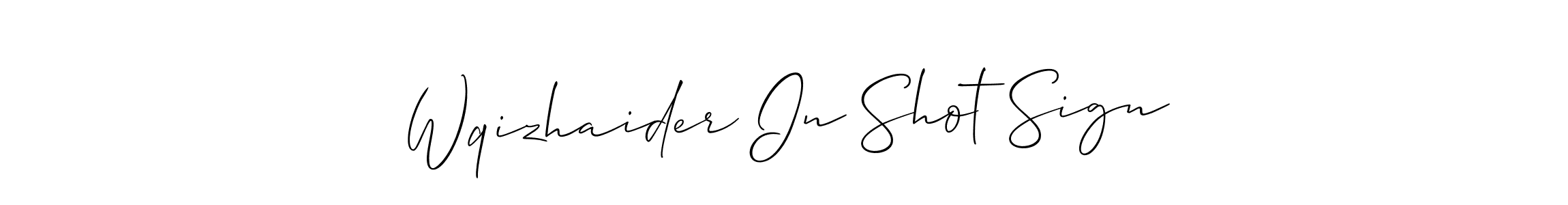Create a beautiful signature design for name Wqizhaider In Shot Sign. With this signature (Allison_Script) fonts, you can make a handwritten signature for free. Wqizhaider In Shot Sign signature style 2 images and pictures png