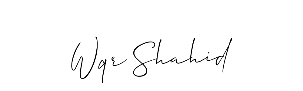 Similarly Allison_Script is the best handwritten signature design. Signature creator online .You can use it as an online autograph creator for name Wqr Shahid. Wqr Shahid signature style 2 images and pictures png