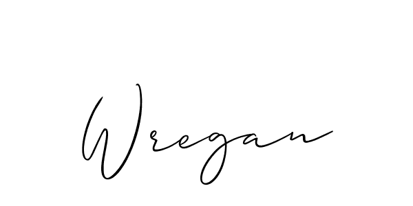 if you are searching for the best signature style for your name Wregan. so please give up your signature search. here we have designed multiple signature styles  using Allison_Script. Wregan signature style 2 images and pictures png