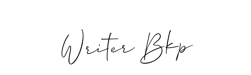 Make a beautiful signature design for name Writer Bkp. With this signature (Allison_Script) style, you can create a handwritten signature for free. Writer Bkp signature style 2 images and pictures png