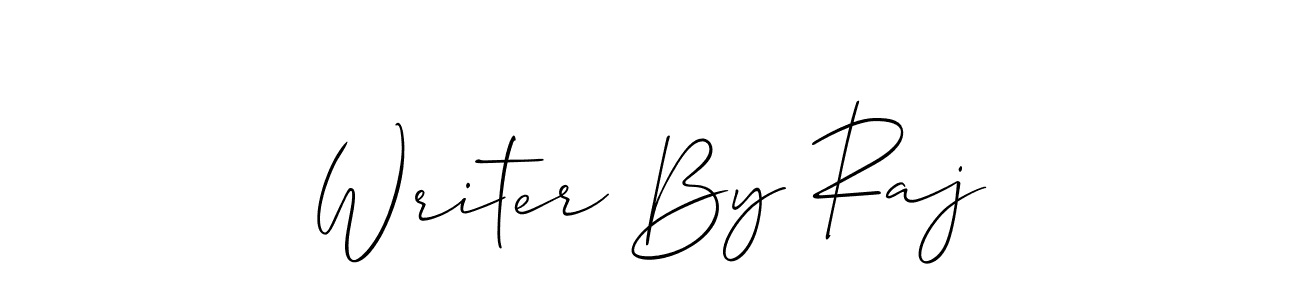 Make a short Writer By Raj signature style. Manage your documents anywhere anytime using Allison_Script. Create and add eSignatures, submit forms, share and send files easily. Writer By Raj signature style 2 images and pictures png