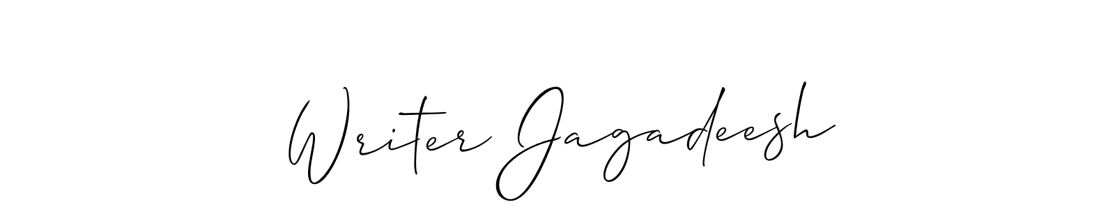 Also You can easily find your signature by using the search form. We will create Writer Jagadeesh name handwritten signature images for you free of cost using Allison_Script sign style. Writer Jagadeesh signature style 2 images and pictures png