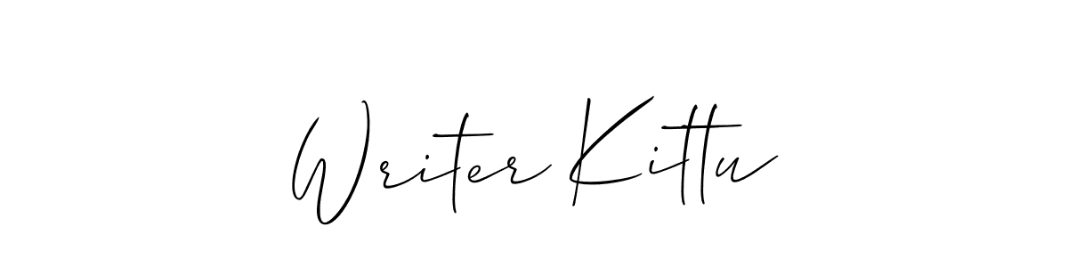How to make Writer Kittu name signature. Use Allison_Script style for creating short signs online. This is the latest handwritten sign. Writer Kittu signature style 2 images and pictures png