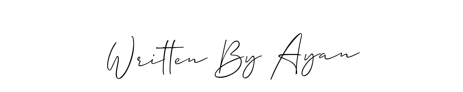 See photos of Written By Ayan official signature by Spectra . Check more albums & portfolios. Read reviews & check more about Allison_Script font. Written By Ayan signature style 2 images and pictures png