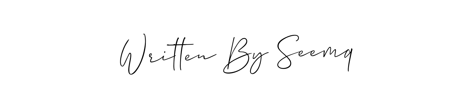 Check out images of Autograph of Written By Seemq name. Actor Written By Seemq Signature Style. Allison_Script is a professional sign style online. Written By Seemq signature style 2 images and pictures png