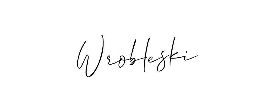 Here are the top 10 professional signature styles for the name Wrobleski. These are the best autograph styles you can use for your name. Wrobleski signature style 2 images and pictures png