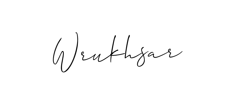 Also You can easily find your signature by using the search form. We will create Wrukhsar name handwritten signature images for you free of cost using Allison_Script sign style. Wrukhsar signature style 2 images and pictures png