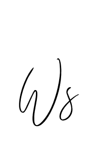 Also we have Ws name is the best signature style. Create professional handwritten signature collection using Allison_Script autograph style. Ws signature style 2 images and pictures png