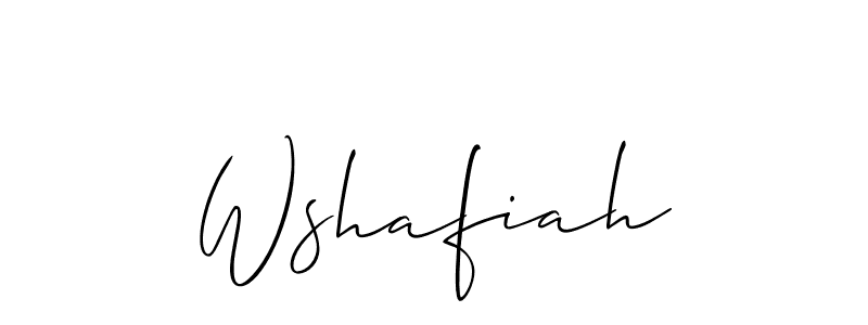 How to Draw Wshafiah signature style? Allison_Script is a latest design signature styles for name Wshafiah. Wshafiah signature style 2 images and pictures png