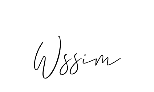 Make a beautiful signature design for name Wssim. Use this online signature maker to create a handwritten signature for free. Wssim signature style 2 images and pictures png