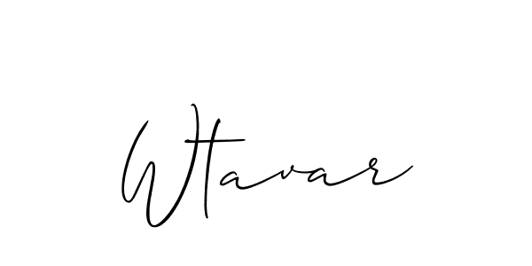 Best and Professional Signature Style for Wtavar. Allison_Script Best Signature Style Collection. Wtavar signature style 2 images and pictures png