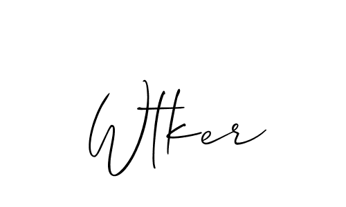 The best way (Allison_Script) to make a short signature is to pick only two or three words in your name. The name Wtker include a total of six letters. For converting this name. Wtker signature style 2 images and pictures png