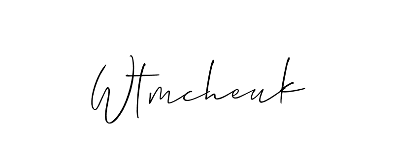 Also we have Wtmcheuk name is the best signature style. Create professional handwritten signature collection using Allison_Script autograph style. Wtmcheuk signature style 2 images and pictures png