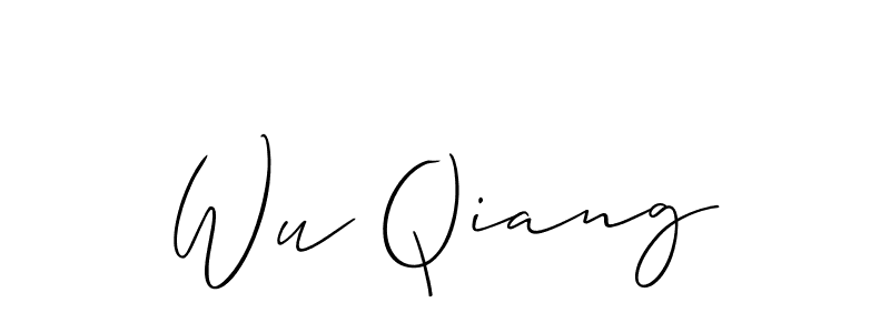 Best and Professional Signature Style for Wu Qiang. Allison_Script Best Signature Style Collection. Wu Qiang signature style 2 images and pictures png