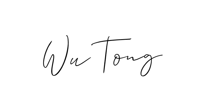 How to make Wu Tong name signature. Use Allison_Script style for creating short signs online. This is the latest handwritten sign. Wu Tong signature style 2 images and pictures png