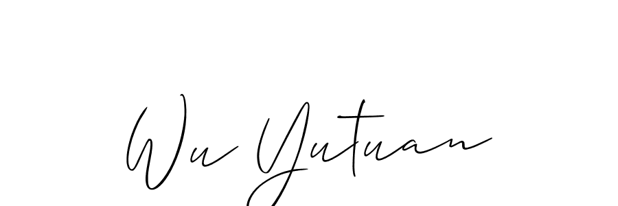 Wu Yutuan stylish signature style. Best Handwritten Sign (Allison_Script) for my name. Handwritten Signature Collection Ideas for my name Wu Yutuan. Wu Yutuan signature style 2 images and pictures png