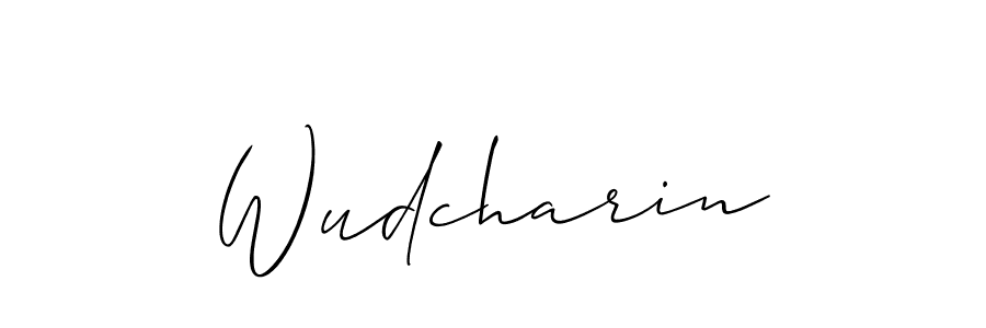 Best and Professional Signature Style for Wudcharin. Allison_Script Best Signature Style Collection. Wudcharin signature style 2 images and pictures png