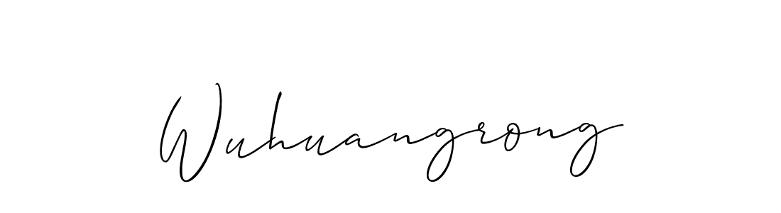 Also You can easily find your signature by using the search form. We will create Wuhuangrong name handwritten signature images for you free of cost using Allison_Script sign style. Wuhuangrong signature style 2 images and pictures png