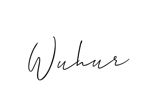 Use a signature maker to create a handwritten signature online. With this signature software, you can design (Allison_Script) your own signature for name Wuhur. Wuhur signature style 2 images and pictures png