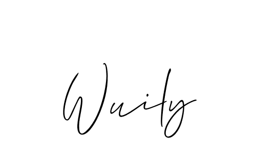 Also You can easily find your signature by using the search form. We will create Wuily name handwritten signature images for you free of cost using Allison_Script sign style. Wuily signature style 2 images and pictures png