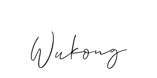 Allison_Script is a professional signature style that is perfect for those who want to add a touch of class to their signature. It is also a great choice for those who want to make their signature more unique. Get Wukong name to fancy signature for free. Wukong signature style 2 images and pictures png