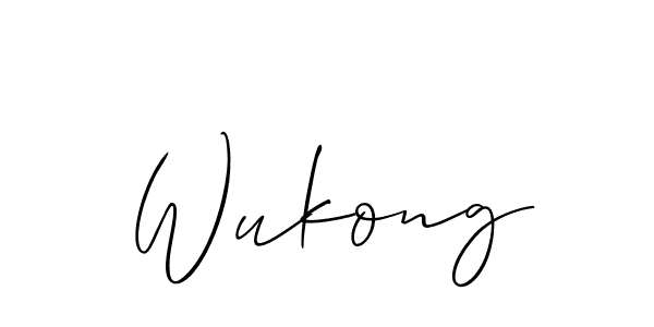 Design your own signature with our free online signature maker. With this signature software, you can create a handwritten (Allison_Script) signature for name Wukong. Wukong signature style 2 images and pictures png