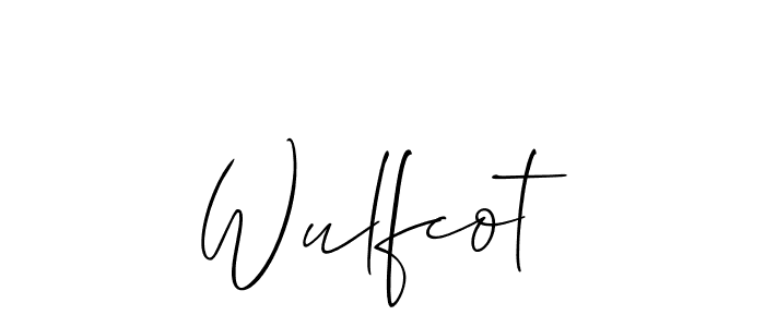 Create a beautiful signature design for name Wulfcot. With this signature (Allison_Script) fonts, you can make a handwritten signature for free. Wulfcot signature style 2 images and pictures png