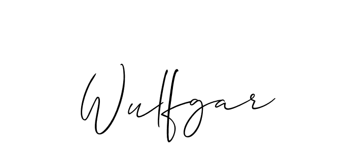 How to make Wulfgar signature? Allison_Script is a professional autograph style. Create handwritten signature for Wulfgar name. Wulfgar signature style 2 images and pictures png