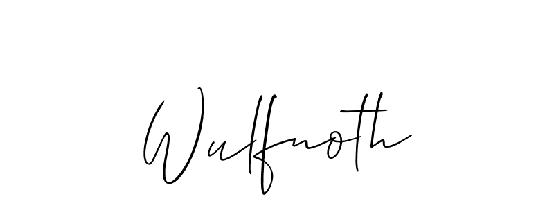 Also You can easily find your signature by using the search form. We will create Wulfnoth name handwritten signature images for you free of cost using Allison_Script sign style. Wulfnoth signature style 2 images and pictures png