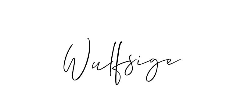 You should practise on your own different ways (Allison_Script) to write your name (Wulfsige) in signature. don't let someone else do it for you. Wulfsige signature style 2 images and pictures png