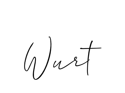 The best way (Allison_Script) to make a short signature is to pick only two or three words in your name. The name Wurt include a total of six letters. For converting this name. Wurt signature style 2 images and pictures png