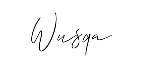 Make a beautiful signature design for name Wusqa. Use this online signature maker to create a handwritten signature for free. Wusqa signature style 2 images and pictures png