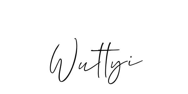 Allison_Script is a professional signature style that is perfect for those who want to add a touch of class to their signature. It is also a great choice for those who want to make their signature more unique. Get Wuttyi name to fancy signature for free. Wuttyi signature style 2 images and pictures png