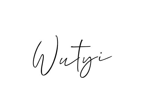 Also we have Wutyi name is the best signature style. Create professional handwritten signature collection using Allison_Script autograph style. Wutyi signature style 2 images and pictures png