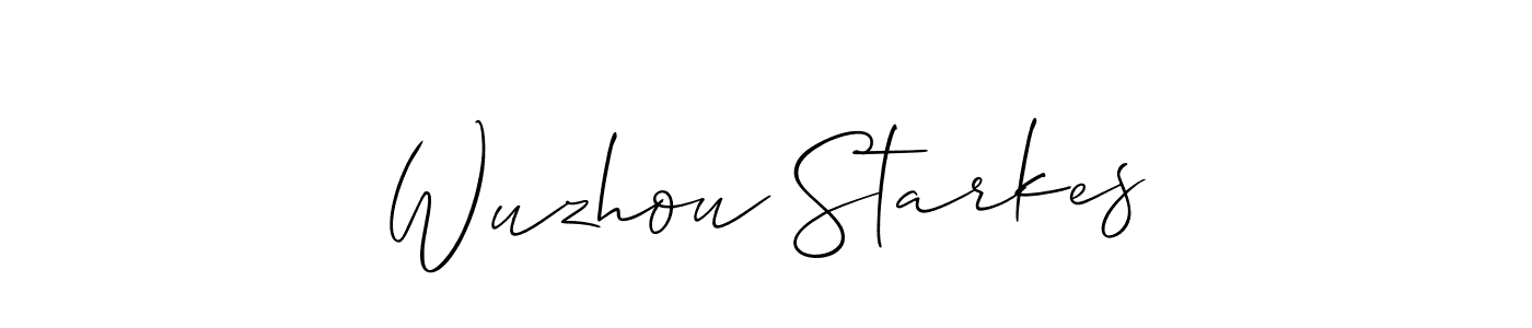 Wuzhou Starkes stylish signature style. Best Handwritten Sign (Allison_Script) for my name. Handwritten Signature Collection Ideas for my name Wuzhou Starkes. Wuzhou Starkes signature style 2 images and pictures png