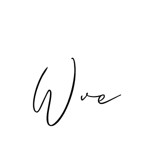 Make a beautiful signature design for name Wve. With this signature (Allison_Script) style, you can create a handwritten signature for free. Wve signature style 2 images and pictures png