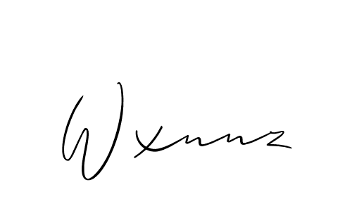 The best way (Allison_Script) to make a short signature is to pick only two or three words in your name. The name Wxnnz include a total of six letters. For converting this name. Wxnnz signature style 2 images and pictures png