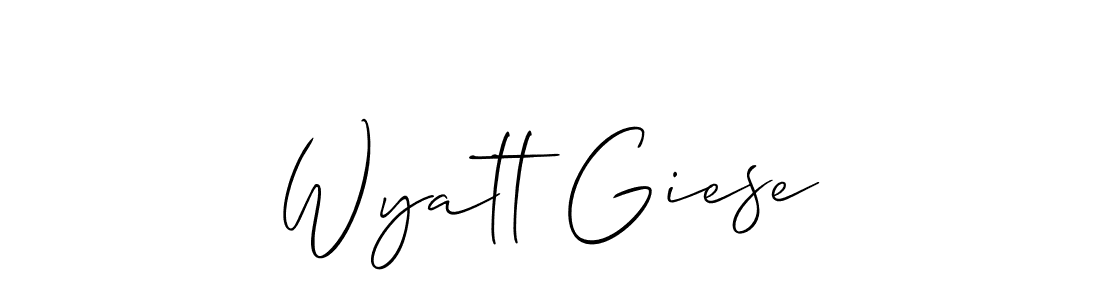 Check out images of Autograph of Wyatt Giese name. Actor Wyatt Giese Signature Style. Allison_Script is a professional sign style online. Wyatt Giese signature style 2 images and pictures png