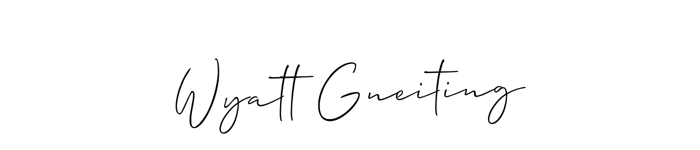 Make a beautiful signature design for name Wyatt Gneiting. Use this online signature maker to create a handwritten signature for free. Wyatt Gneiting signature style 2 images and pictures png