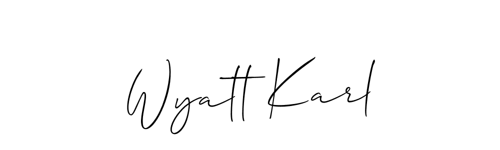 Also we have Wyatt Karl name is the best signature style. Create professional handwritten signature collection using Allison_Script autograph style. Wyatt Karl signature style 2 images and pictures png