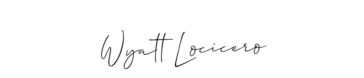 Create a beautiful signature design for name Wyatt Locicero. With this signature (Allison_Script) fonts, you can make a handwritten signature for free. Wyatt Locicero signature style 2 images and pictures png