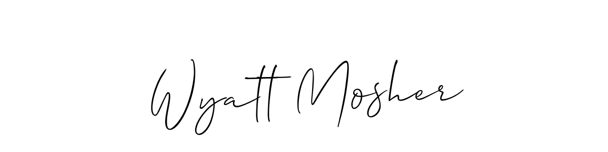Here are the top 10 professional signature styles for the name Wyatt Mosher. These are the best autograph styles you can use for your name. Wyatt Mosher signature style 2 images and pictures png