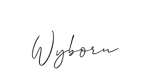 How to make Wyborn signature? Allison_Script is a professional autograph style. Create handwritten signature for Wyborn name. Wyborn signature style 2 images and pictures png