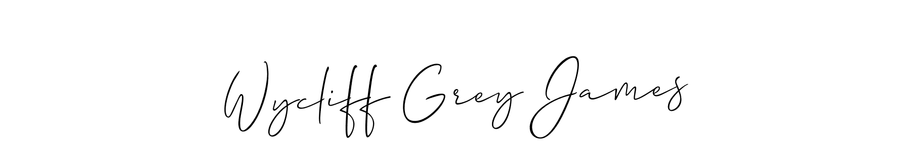 Make a beautiful signature design for name Wycliff Grey James. Use this online signature maker to create a handwritten signature for free. Wycliff Grey James signature style 2 images and pictures png